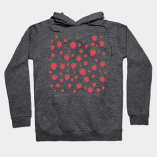 Whimsical strawberry pattern Hoodie